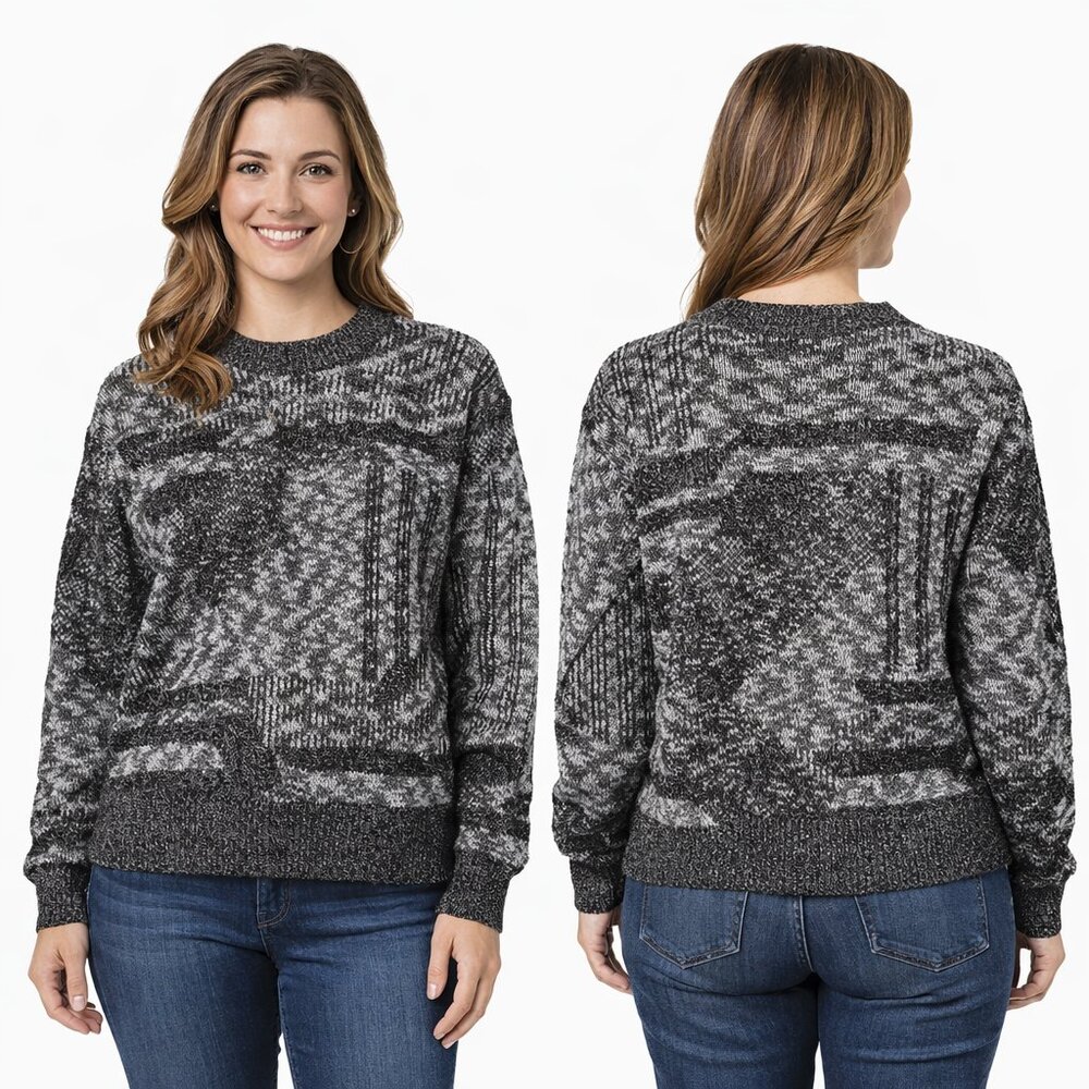 Michael Gerald | VTG 90s | Patterned Knit Grandpa Knit Sweater Womens Medium